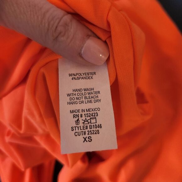 Fashion Nova Neon Orange Halter V-neck Bodysuit - Picture 8 of 8